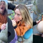 guesswhox2 outdoor blowjob and doggystyle in the forest